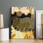 Australia Opal Wombat Canvas Wall Art Aussie Aboriginal Art