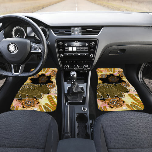 Australia Opal Wombat Car Mats Aussie Aboriginal Art