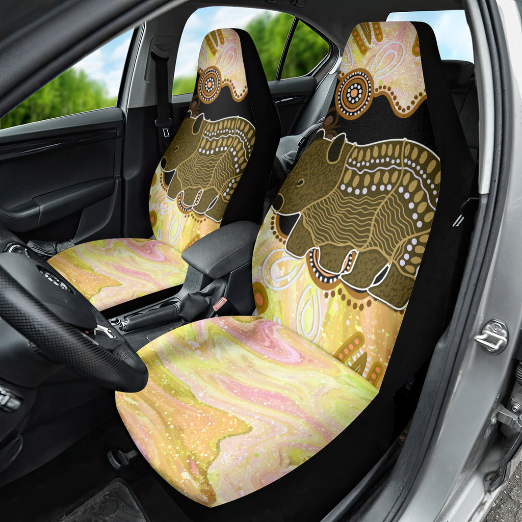 Australia Opal Wombat Car Seat Cover Aussie Aboriginal Art