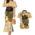 Australia Opal Wombat Couples Matching Mermaid Dress and Hawaiian Shirt Aussie Aboriginal Art