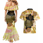 Australia Opal Wombat Couples Matching Mermaid Dress and Hawaiian Shirt Aussie Aboriginal Art