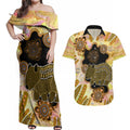 Australia Opal Wombat Couples Matching Off Shoulder Maxi Dress and Hawaiian Shirt Aussie Aboriginal Art