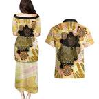 Australia Opal Wombat Couples Matching Puletasi and Hawaiian Shirt Aussie Aboriginal Art
