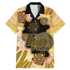 Australia Opal Wombat Family Matching Mermaid Dress and Hawaiian Shirt Aussie Aboriginal Art