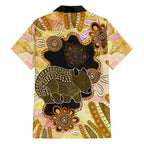 Australia Opal Wombat Family Matching Off Shoulder Maxi Dress and Hawaiian Shirt Aussie Aboriginal Art