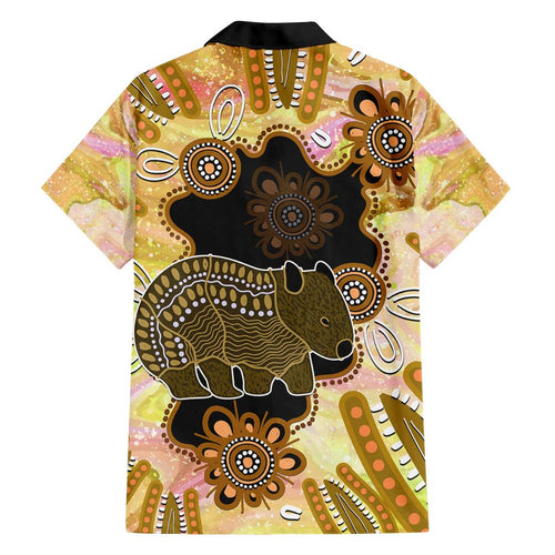 Australia Opal Wombat Family Matching Puletasi and Hawaiian Shirt Aussie Aboriginal Art