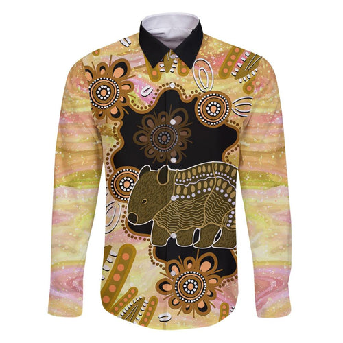 Australia Opal Wombat Family Matching Puletasi and Hawaiian Shirt Aussie Aboriginal Art
