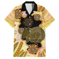 Australia Opal Wombat Family Matching Short Sleeve Bodycon Dress and Hawaiian Shirt Aussie Aboriginal Art