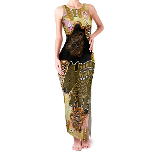 Australia Opal Wombat Family Matching Tank Maxi Dress and Hawaiian Shirt Aussie Aboriginal Art