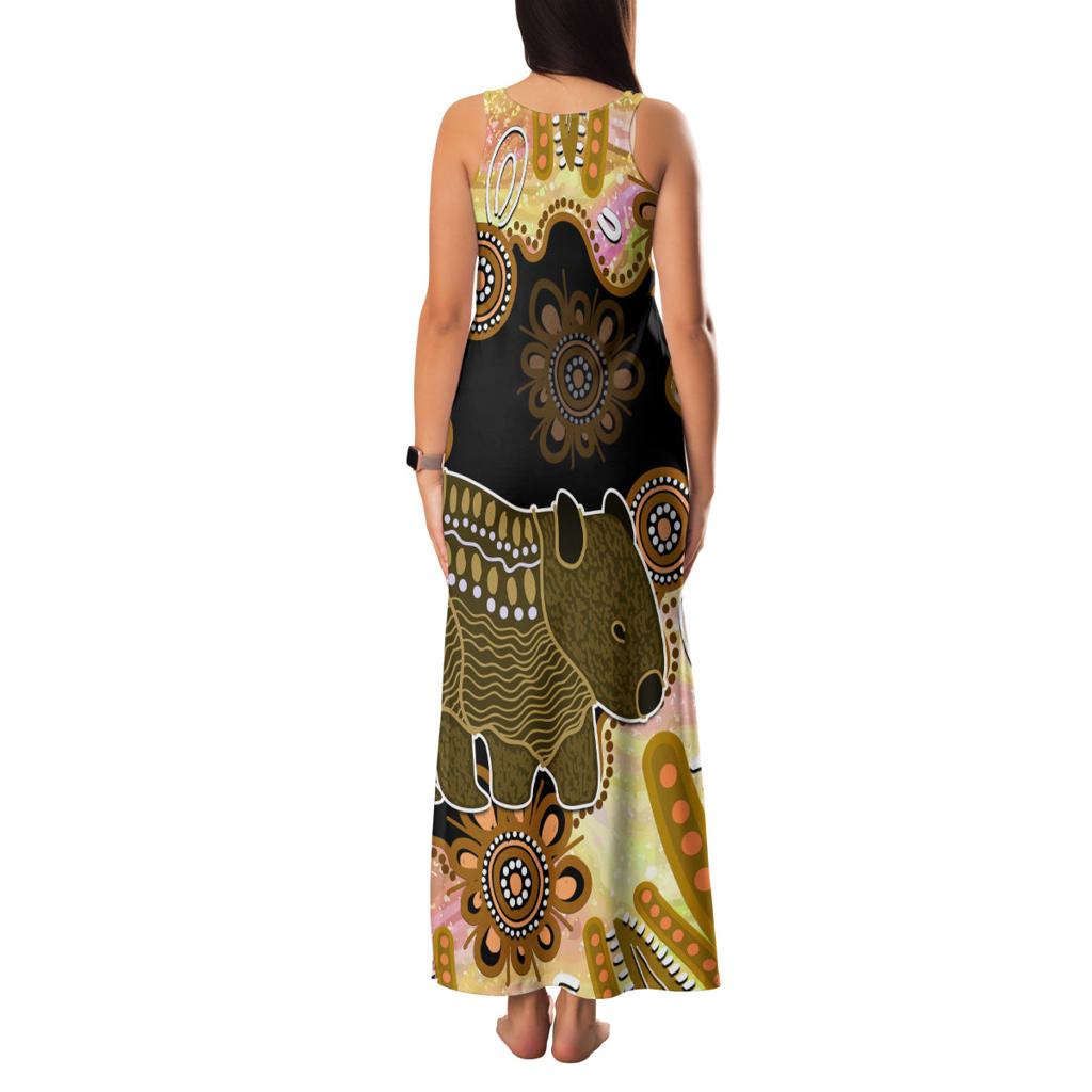 Australia Opal Wombat Family Matching Tank Maxi Dress and Hawaiian Shirt Aussie Aboriginal Art