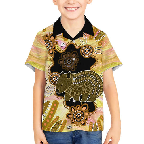 Australia Opal Wombat Family Matching Tank Maxi Dress and Hawaiian Shirt Aussie Aboriginal Art