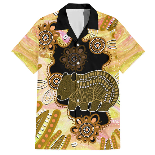 Australia Opal Wombat Hawaiian Shirt Aussie Aboriginal Art