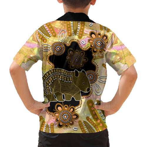 Australia Opal Wombat Hawaiian Shirt Aussie Aboriginal Art