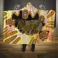 Australia Opal Wombat Hooded Blanket Aussie Aboriginal Art