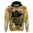 Australia Opal Wombat Hoodie Aussie Aboriginal Art