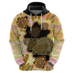 Australia Opal Wombat Hoodie Aussie Aboriginal Art