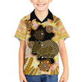 Australia Opal Wombat Kid Hawaiian Shirt Aussie Aboriginal Art