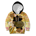Australia Opal Wombat Kid Hoodie Aussie Aboriginal Art