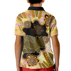 Australia Opal Wombat Kid Polo Shirt Aussie Aboriginal Art