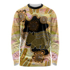 Australia Opal Wombat Long Sleeve Shirt Aussie Aboriginal Art