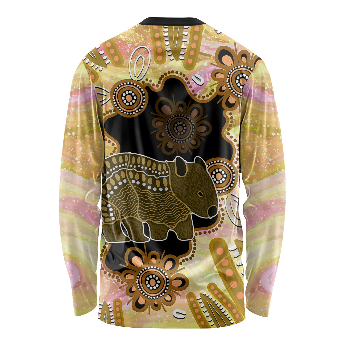 Australia Opal Wombat Long Sleeve Shirt Aussie Aboriginal Art