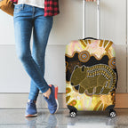 Australia Opal Wombat Luggage Cover Aussie Aboriginal Art
