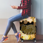 Australia Opal Wombat Luggage Cover Aussie Aboriginal Art