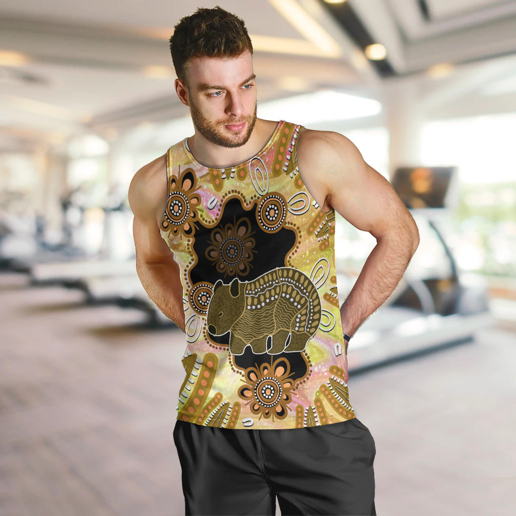 Australia Opal Wombat Men Tank Top Aussie Aboriginal Art