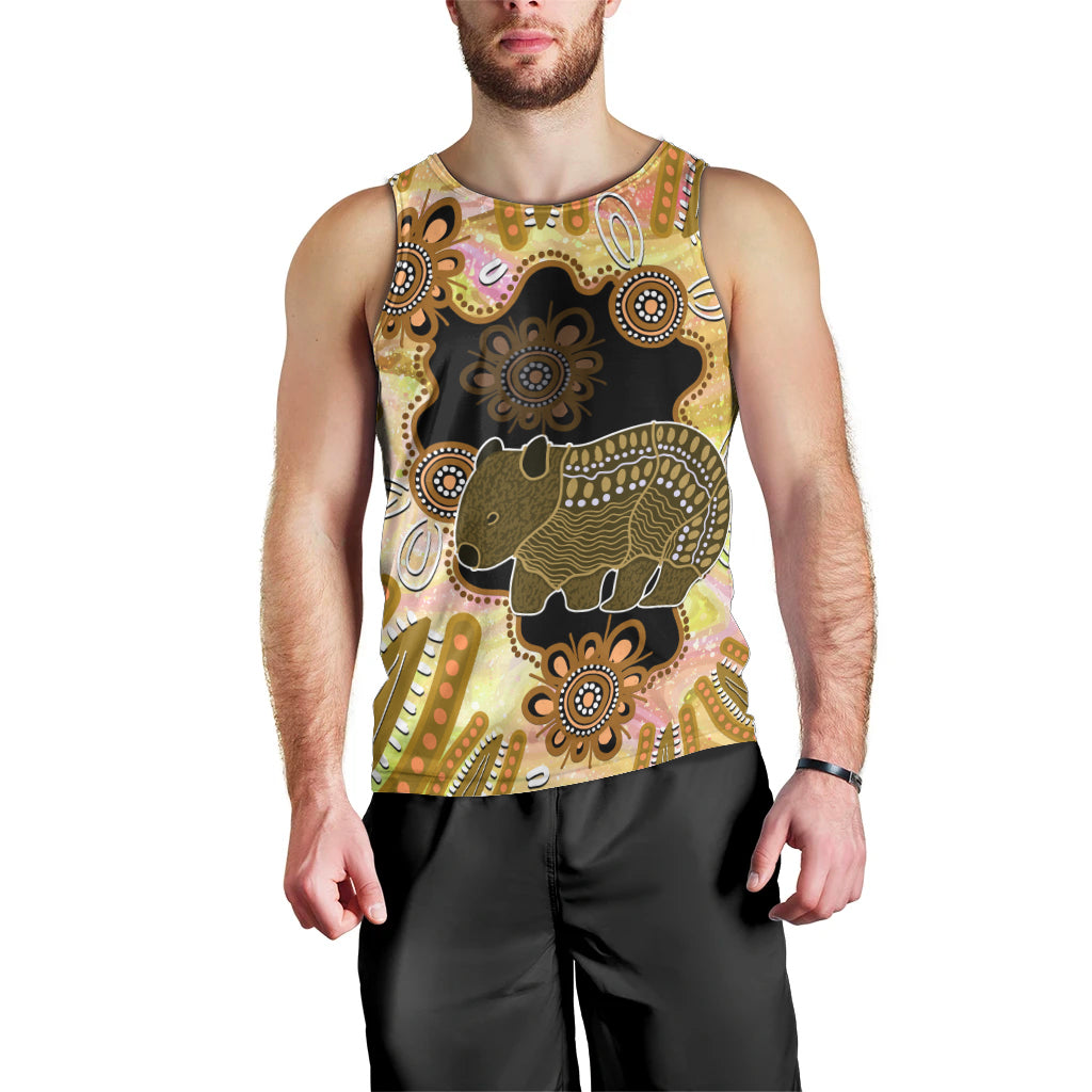 Australia Opal Wombat Men Tank Top Aussie Aboriginal Art