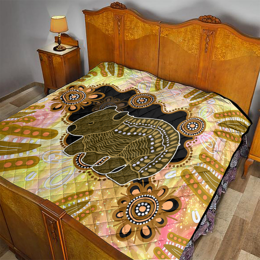 Australia Opal Wombat Quilt Aussie Aboriginal Art