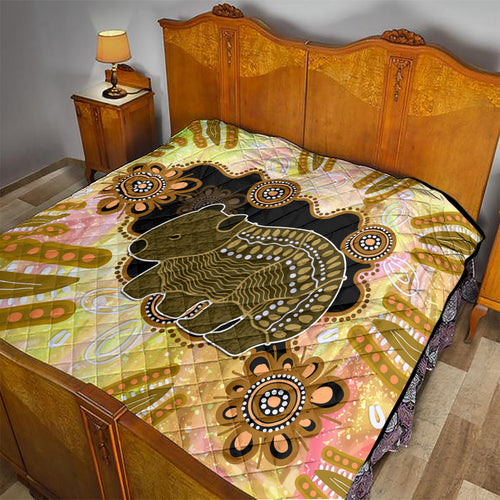 Australia Opal Wombat Quilt Aussie Aboriginal Art
