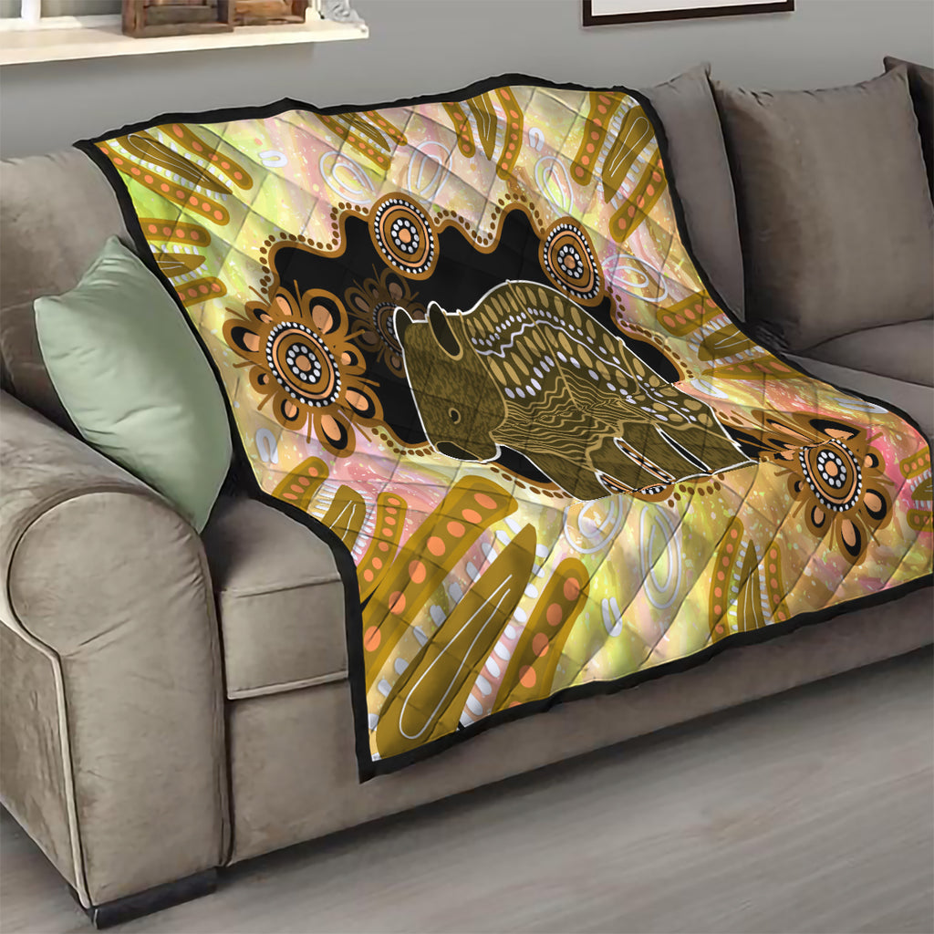 Australia Opal Wombat Quilt Aussie Aboriginal Art