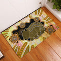 Australia Opal Wombat Rubber Doormat Aussie Aboriginal Art