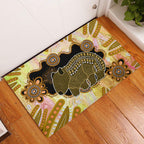 Australia Opal Wombat Rubber Doormat Aussie Aboriginal Art