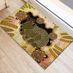 Australia Opal Wombat Rubber Doormat Aussie Aboriginal Art