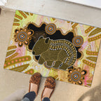 Australia Opal Wombat Rubber Doormat Aussie Aboriginal Art