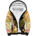 Australia Opal Wombat Sherpa Hoodie Aussie Aboriginal Art