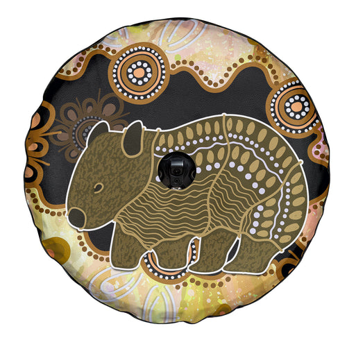Australia Opal Wombat Spare Tire Cover Aussie Aboriginal Art