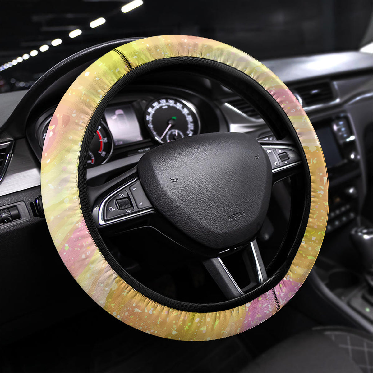 Australia Opal Wombat Steering Wheel Cover Aussie Aboriginal Art