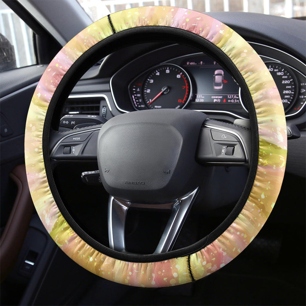 Australia Opal Wombat Steering Wheel Cover Aussie Aboriginal Art
