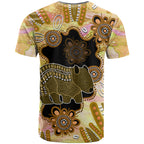 Australia Opal Wombat T Shirt Aussie Aboriginal Art