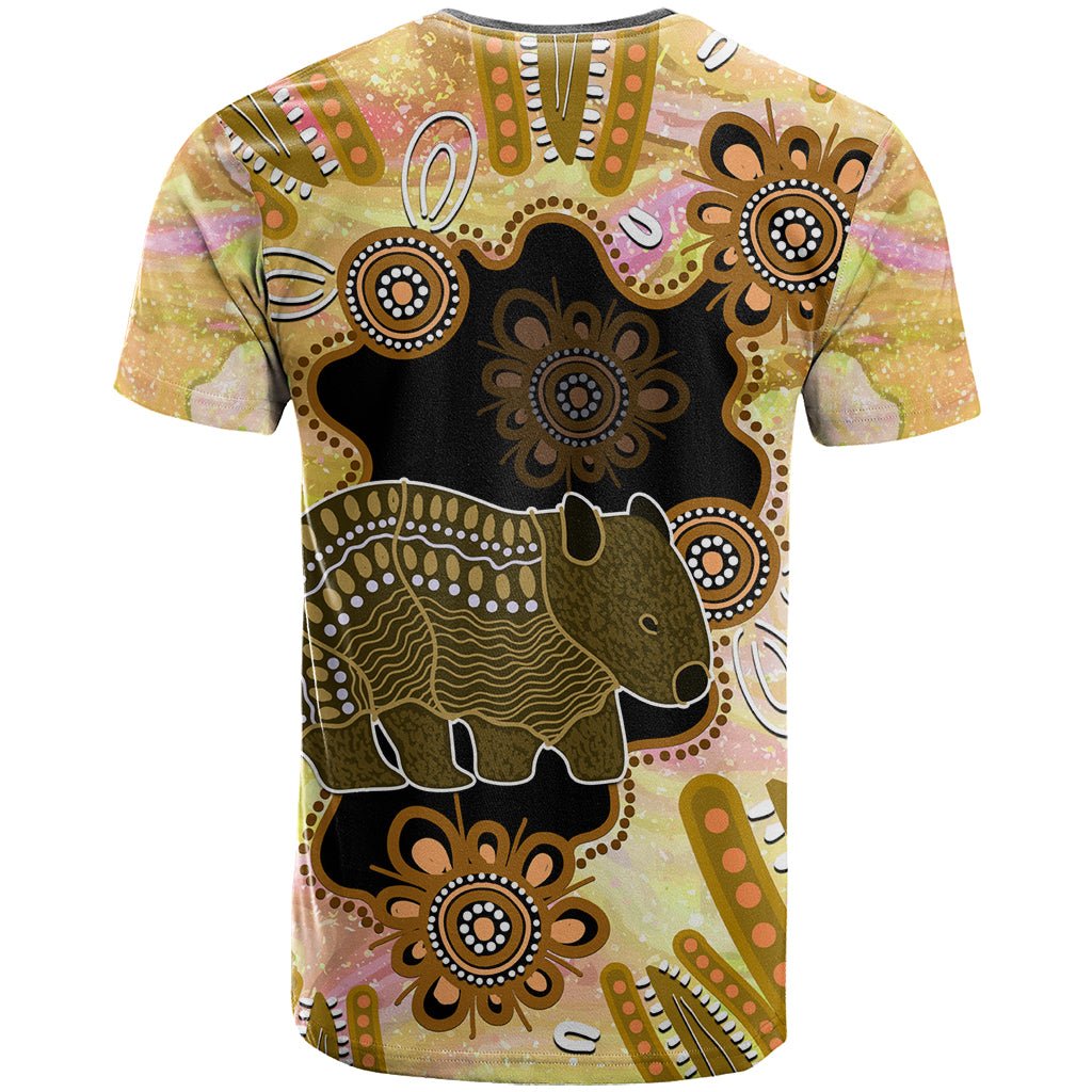 Australia Opal Wombat T Shirt Aussie Aboriginal Art