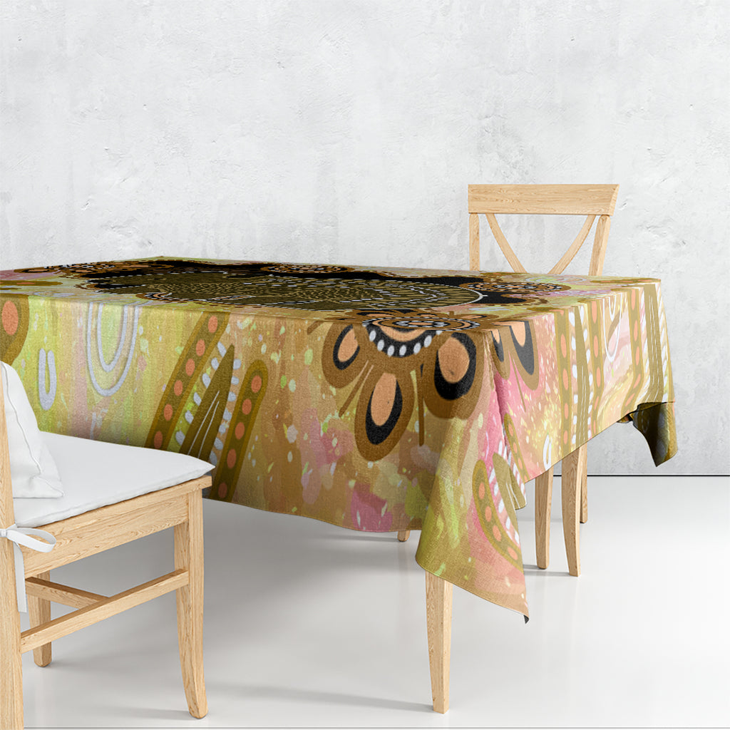 Australia Opal Wombat Tablecloth Aussie Aboriginal Art