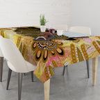 Australia Opal Wombat Tablecloth Aussie Aboriginal Art