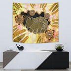 Australia Opal Wombat Tapestry Aussie Aboriginal Art