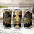 Australia Opal Wombat Tumbler Cup Aussie Aboriginal Art