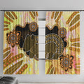 Australia Opal Wombat Window Curtain Aussie Aboriginal Art
