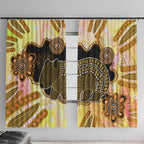 Australia Opal Wombat Window Curtain Aussie Aboriginal Art