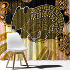 Australia Opal Wombat Window Curtain Aussie Aboriginal Art