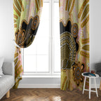 Australia Opal Wombat Window Curtain Aussie Aboriginal Art